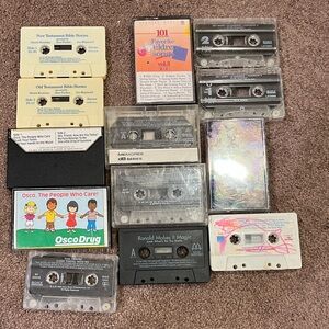 Vintage kids cassette tape collection